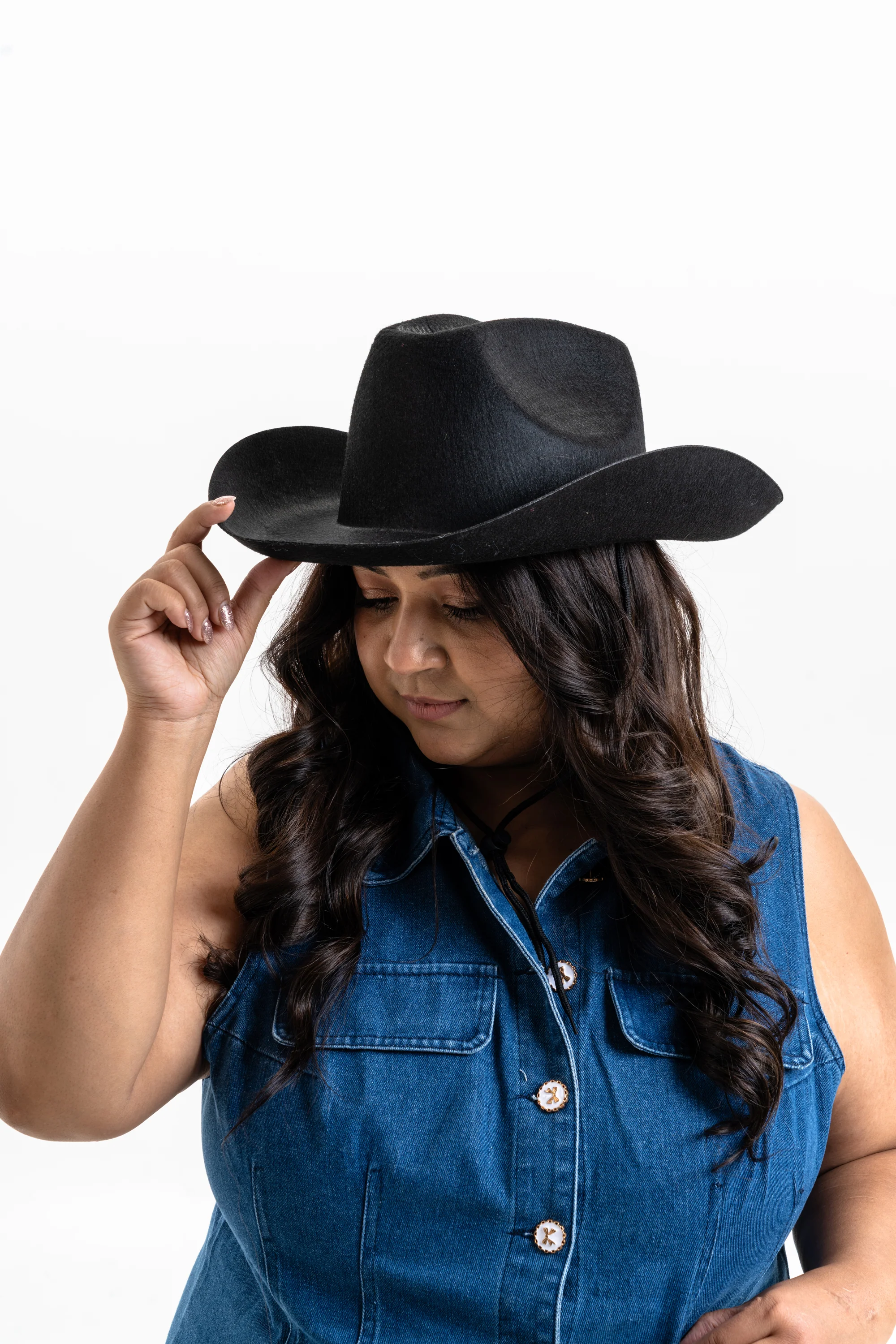 Adult Black Western Hat - Image 4