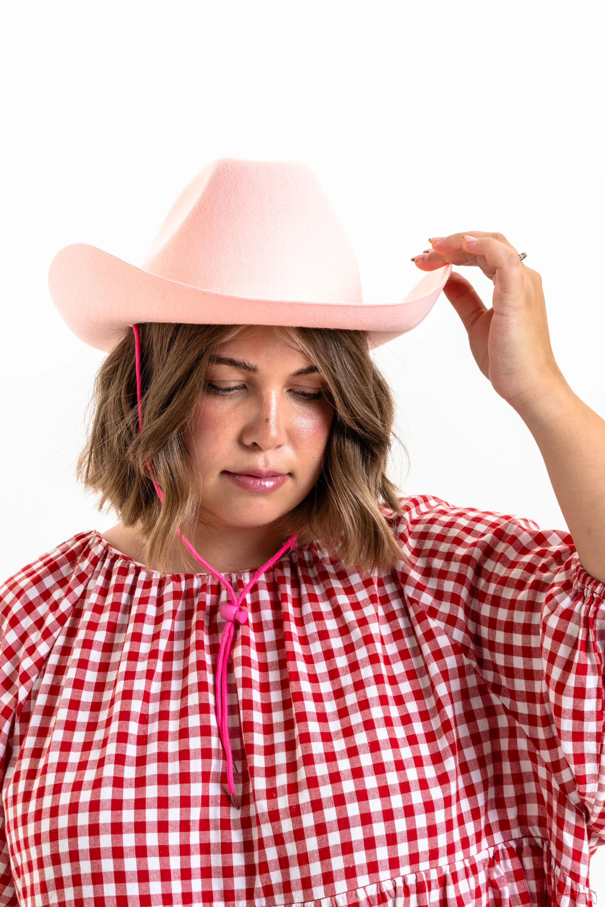 Adult Pink Western Hat - Image 2