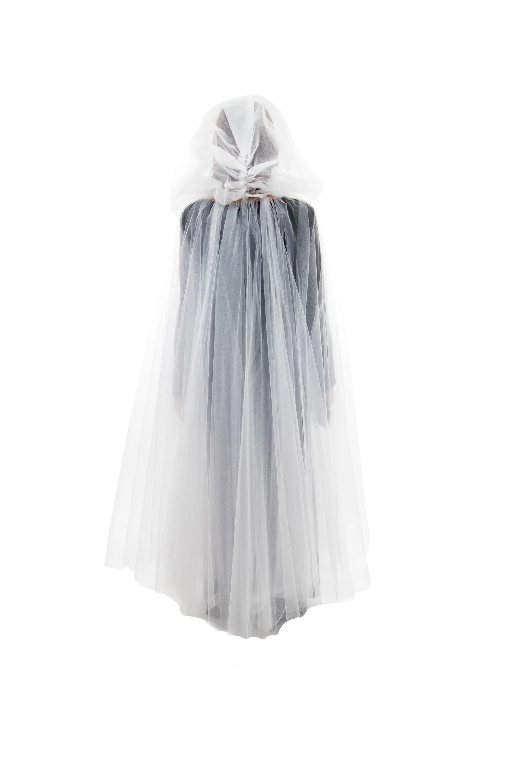 Adult White Tulle Cloak - Image 3