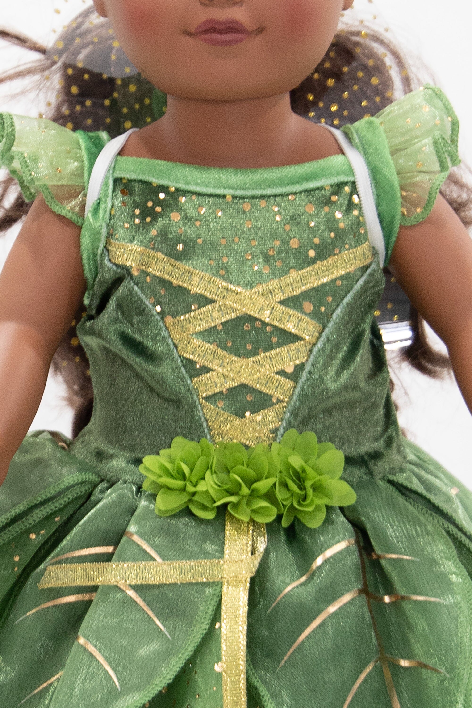 Doll Dress Pixie Tinkerbell Fairy with Wings - Image 2