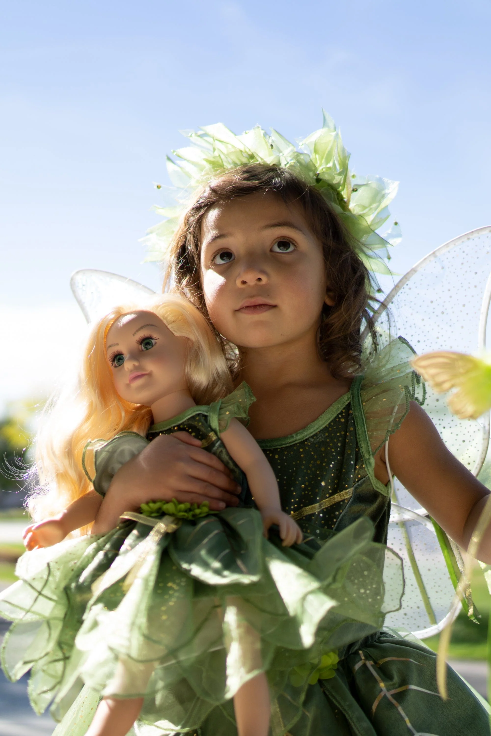 Doll Dress Pixie Tinkerbell Fairy with Wings - Image 6