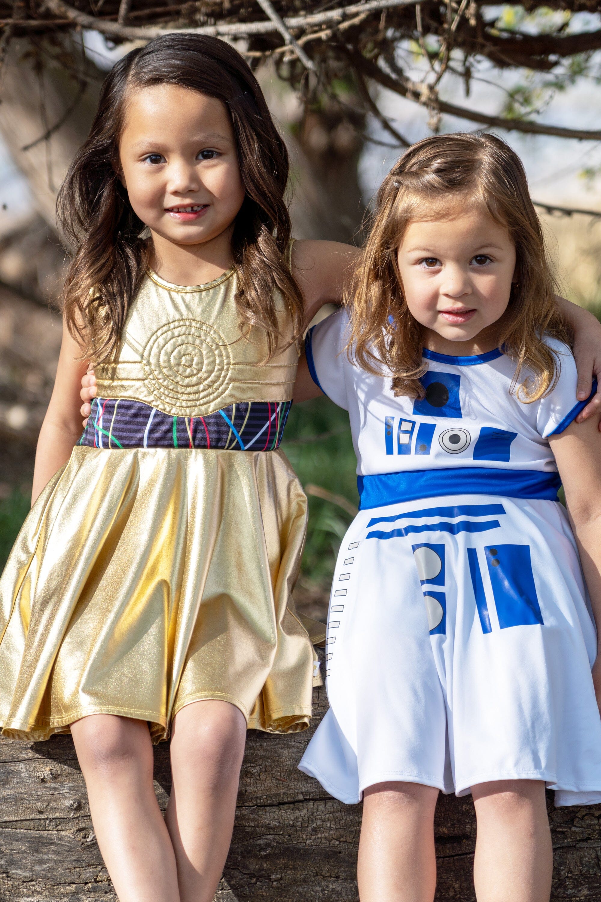 Galactic Gold Robot Twirl Dress - Image 5