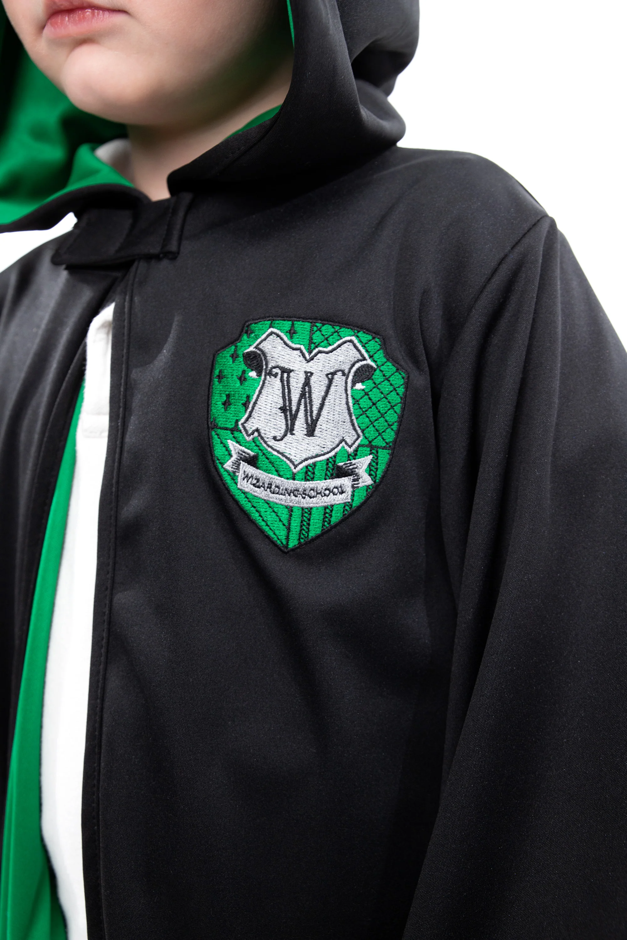 Green Hooded Wizard Robe - Image 2