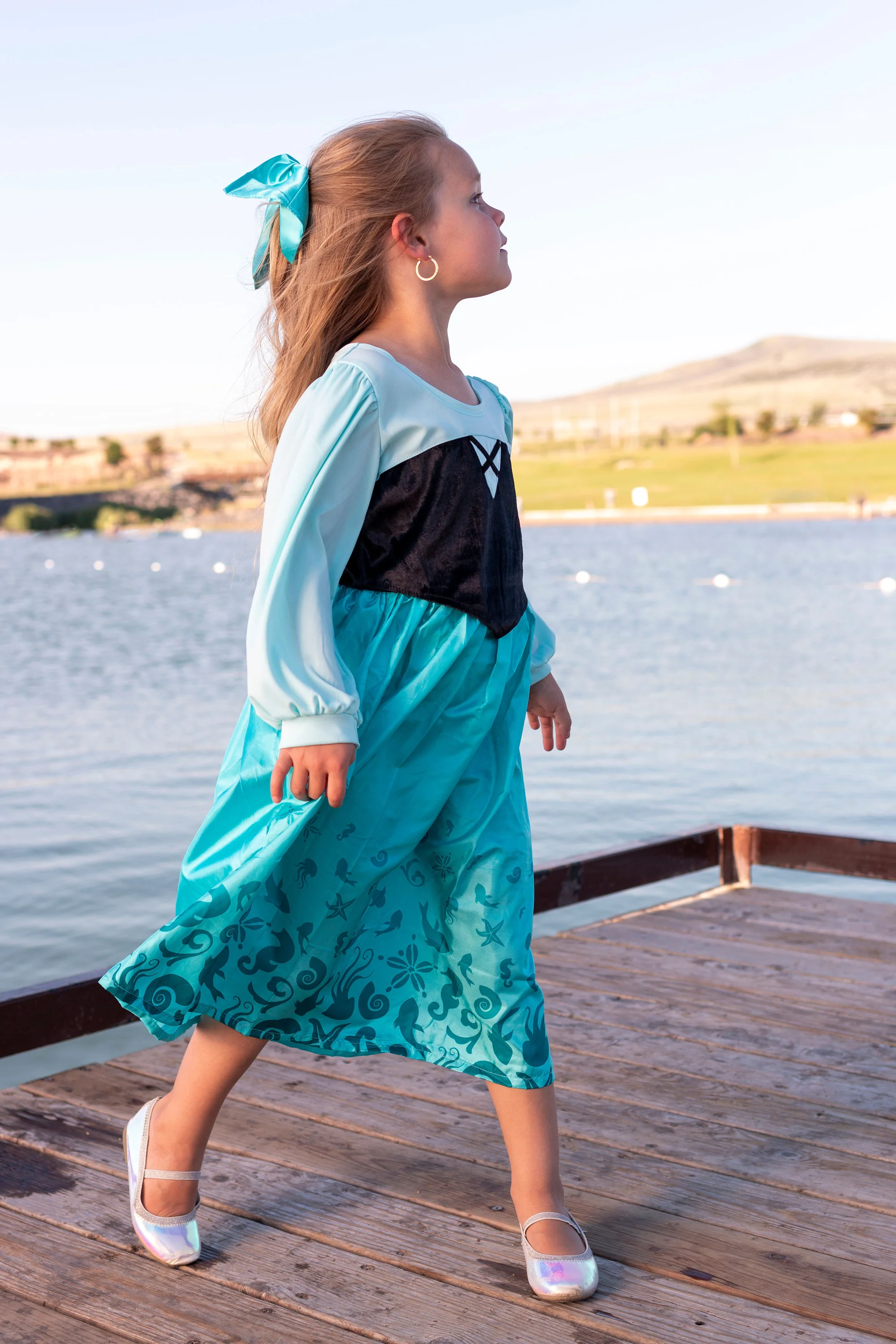 Mermaid Day Dress with Bow - Image 11