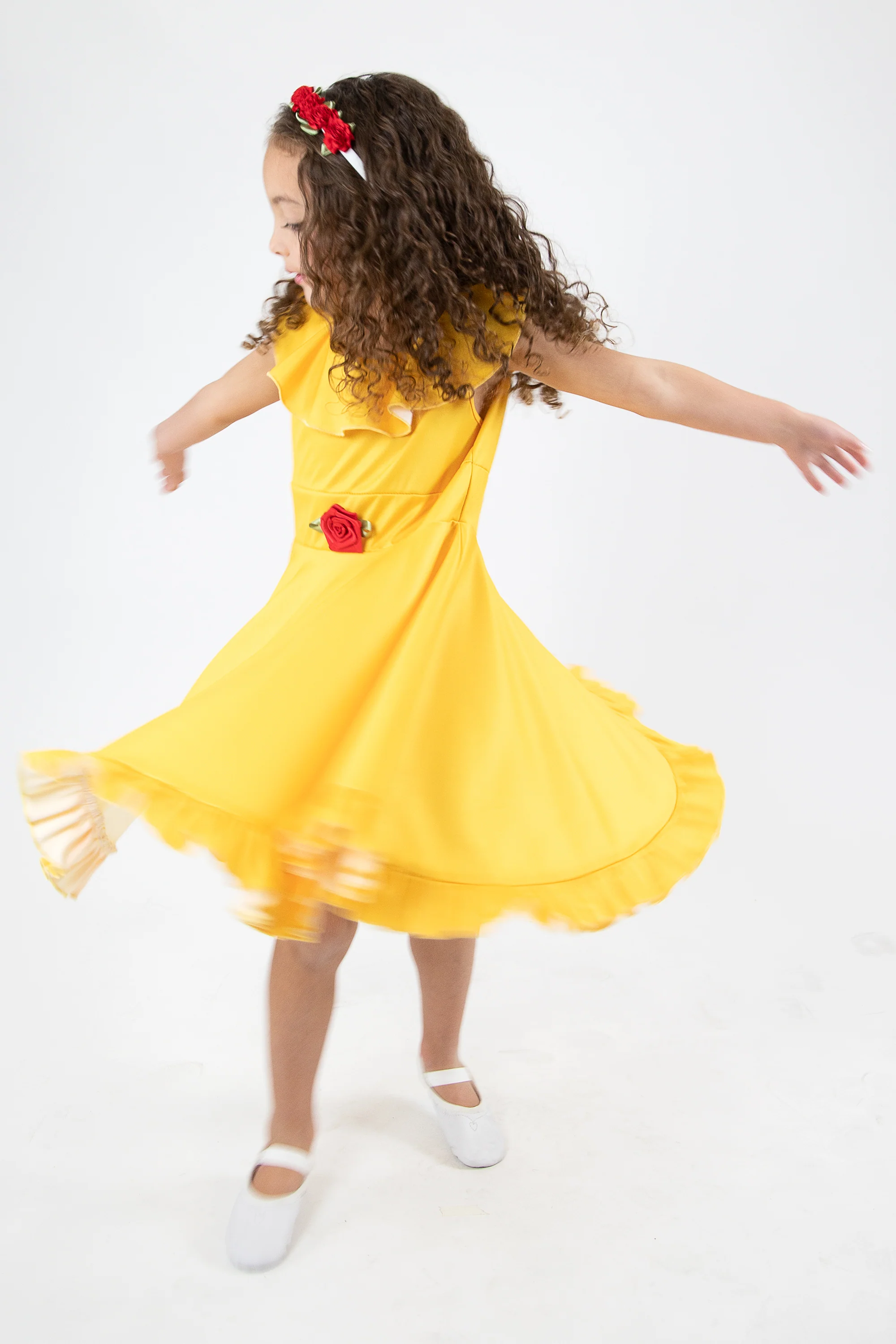 Yellow Beauty Twirl Dress - Image 3